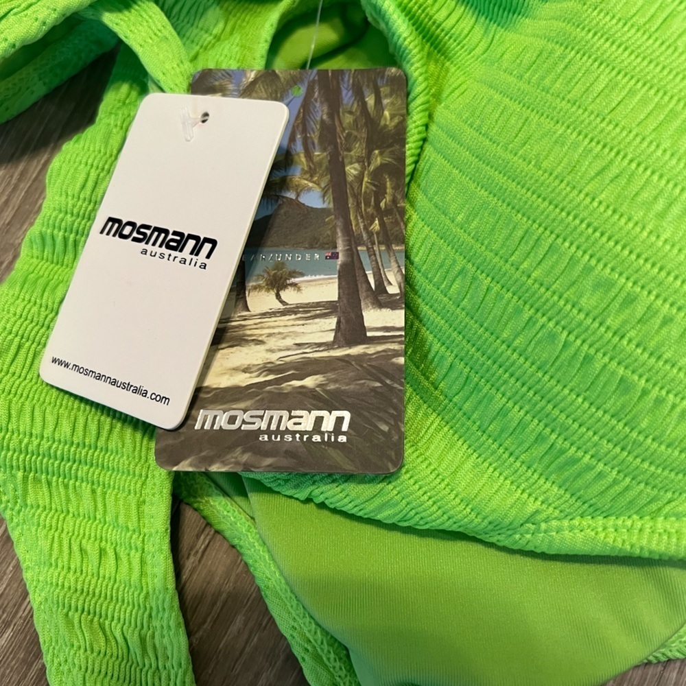 NEW Mosmann Australia One-Piece Swimsuit Small Neon Green - Picture 5 of 8
